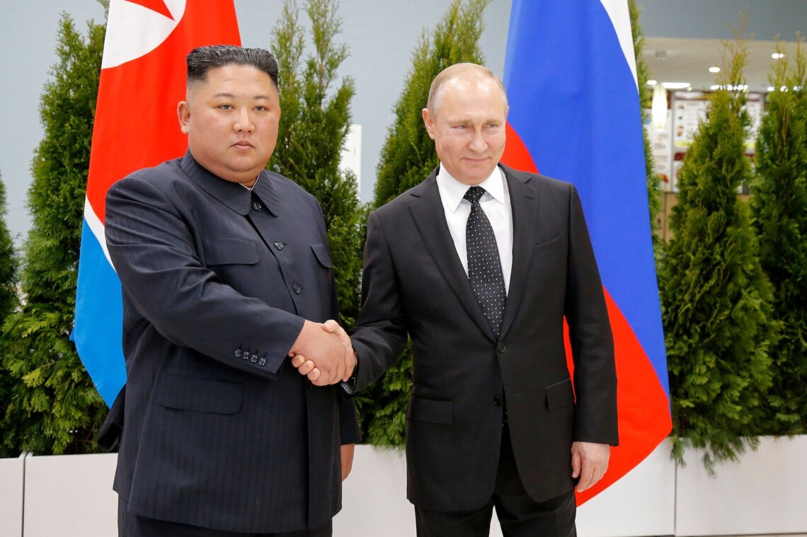 Кім Чен Ин та Володимир Путін. Фото: Associated Press